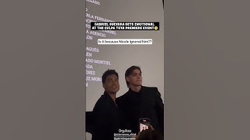 Gabriel Guevara crying 🥺 after Nicole Wallace ignored him at the Culpa Tuya Premiere event 😭🥺💔