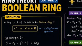 Ring Theory | Lecture 7: Boolean ring