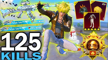 125 KILLS!😈 BEST LOOT GAMEPLAY TODAY with BEST OUTFIT in FROSTY FUNLAND MODE🔥PUBG MOBILE
