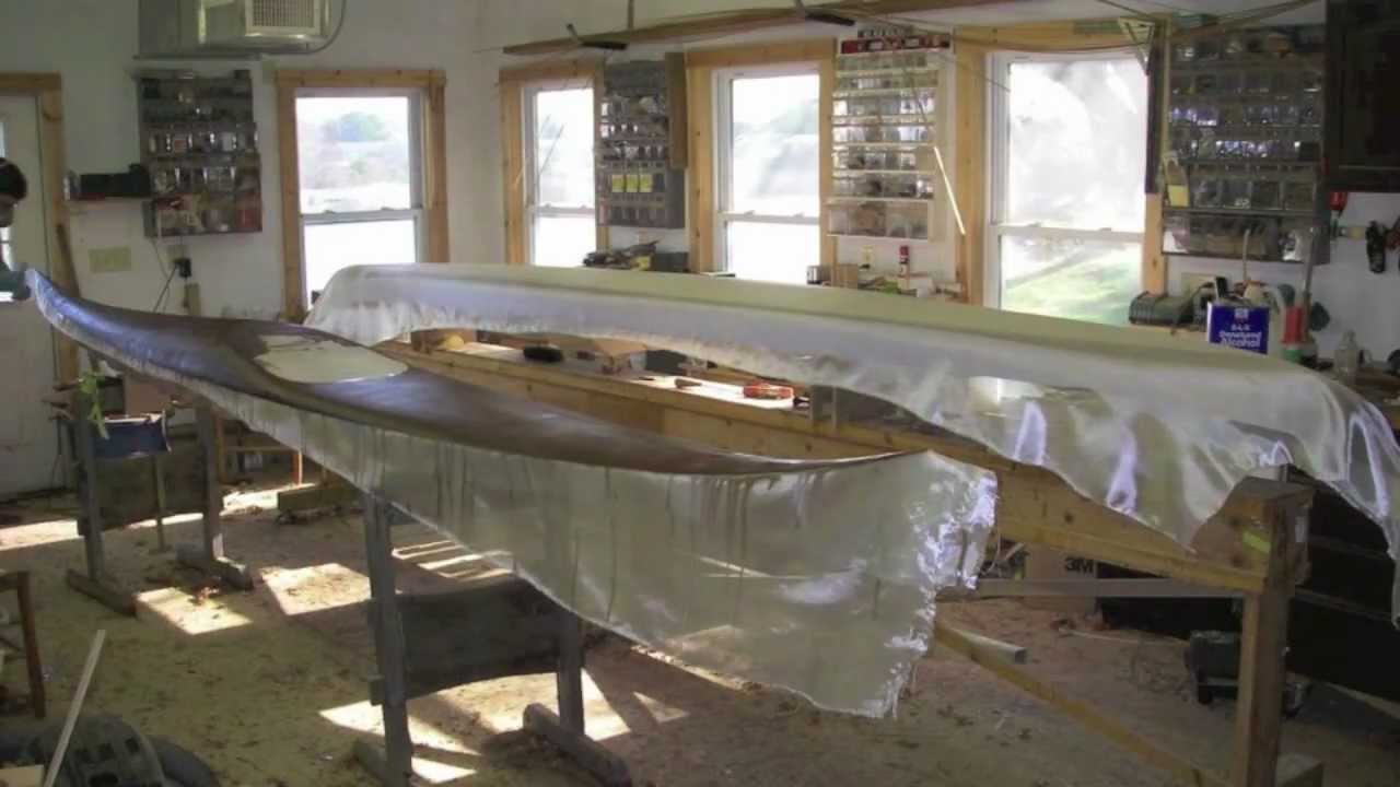 how to make a kayak - fiberglassing - youtube