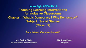 Live Interaction on PM eVidya : Teaching Learning Interventions for Inclusive Classrooms