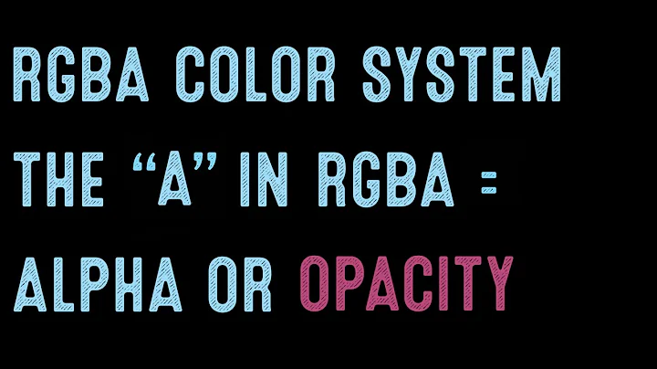Coding for Beginners: What is the "a" in the rgba color system?