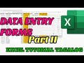 How to create a simple DATA ENTRY FORM Part II- Excel Tagalog Tutorial