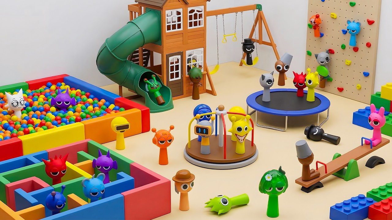 Что движется в бассейне с шариками?! 😱 Это Спрунки?! Как их спасти!