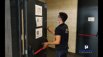 BARRA ANTIPÁNICO CISA para HOJA INACTIVA en PUERTA CORTAFUEGO