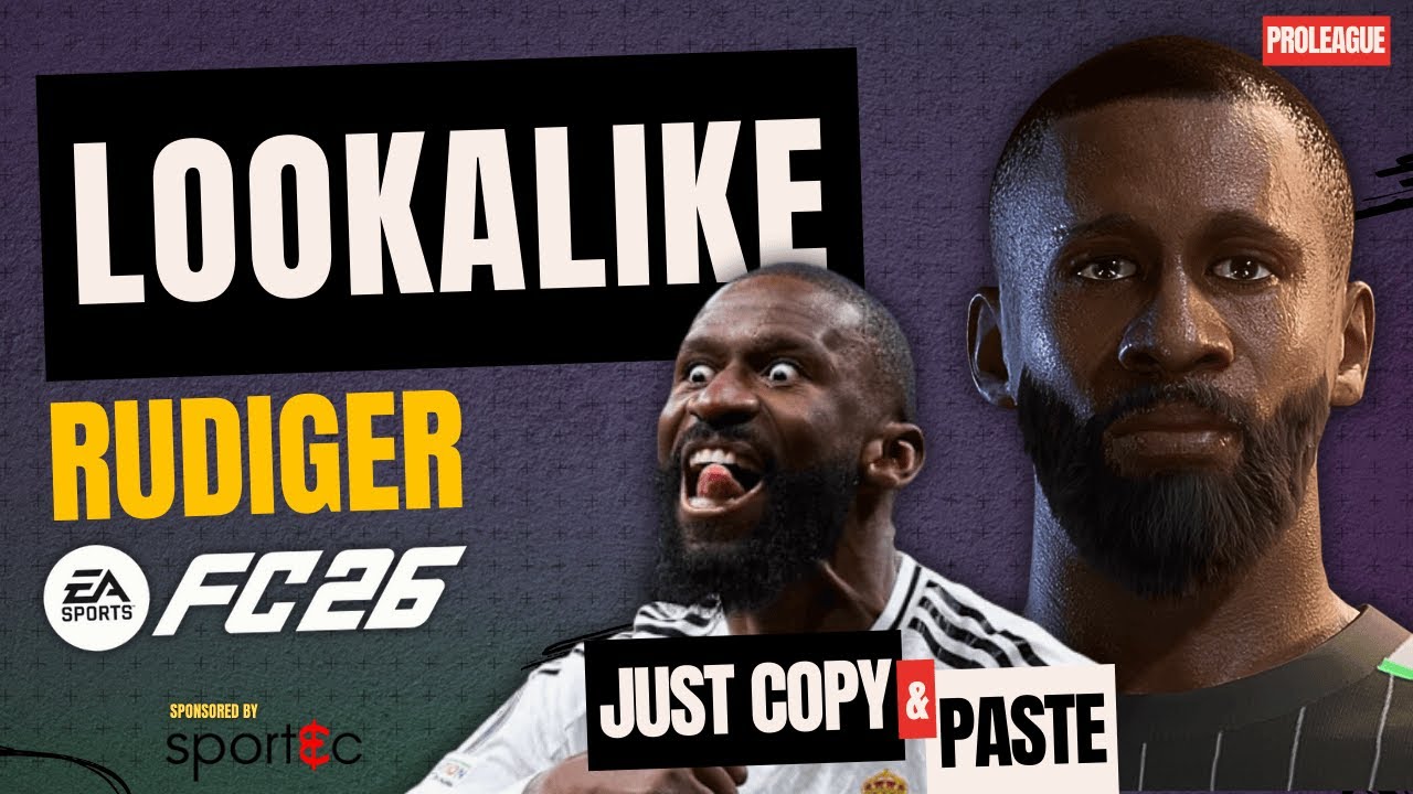 ANTONIO RÜDIGER Lookalike 🔥 Face Creation EA FC 26 | Pro Clubs & Career Mode