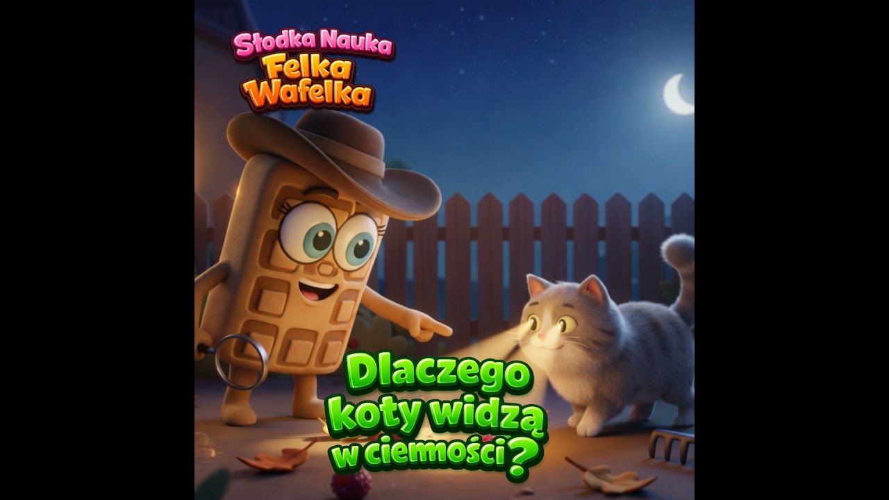 Dlaczego koty widzą w ciemności? 🐈 ciekawostki dla dzieci | Słodka Nauka (SNF_005)