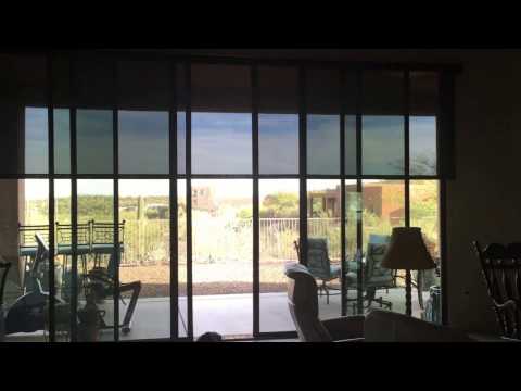 Motorized Shades on Patio Doors