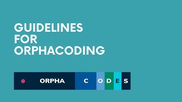 Guidelines to ORPHAcoding