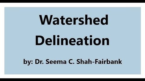 Reading Topography and Watershed Delineation