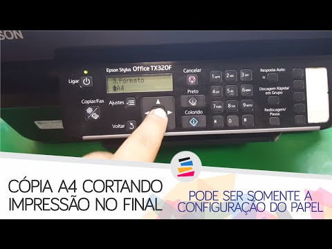 Minha impressora epson está cortando a impressão Minha impressora epson está cortando a impressão