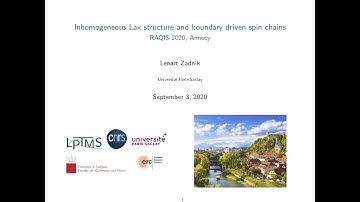 L. Zadnik: "Inhomogeneous Lax structure and boundary driven spin chains"