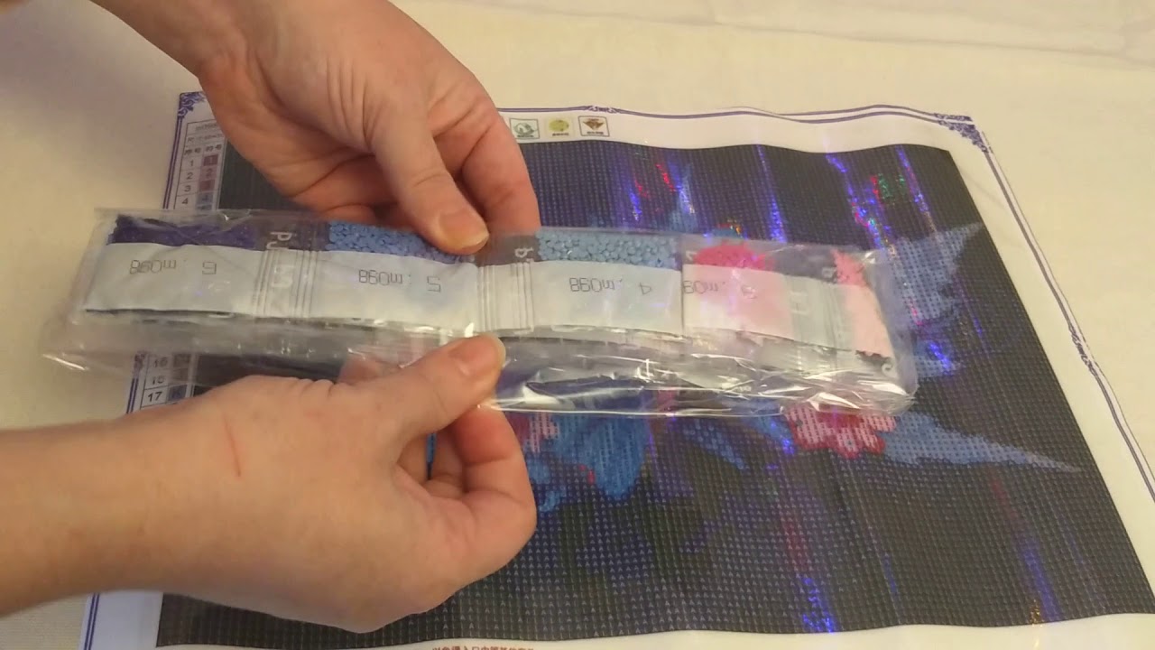 Unboxing of butterfly diamond painting