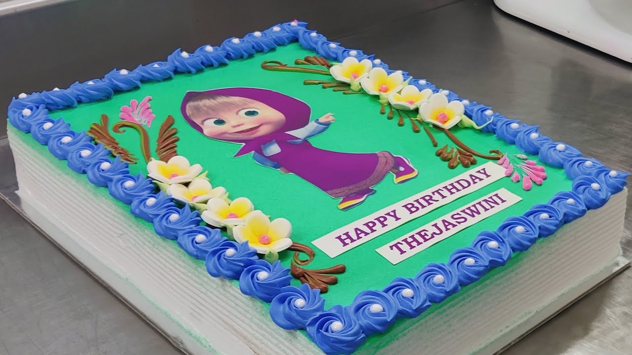 Masha and the Bear printed cake