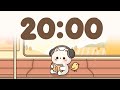 20 Minute Timer with Lofi 🐱 Cute Cat Study Timer Vibes