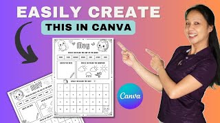 How To Create a Printable CALENDAR WORKSHEET For Kids in Canva