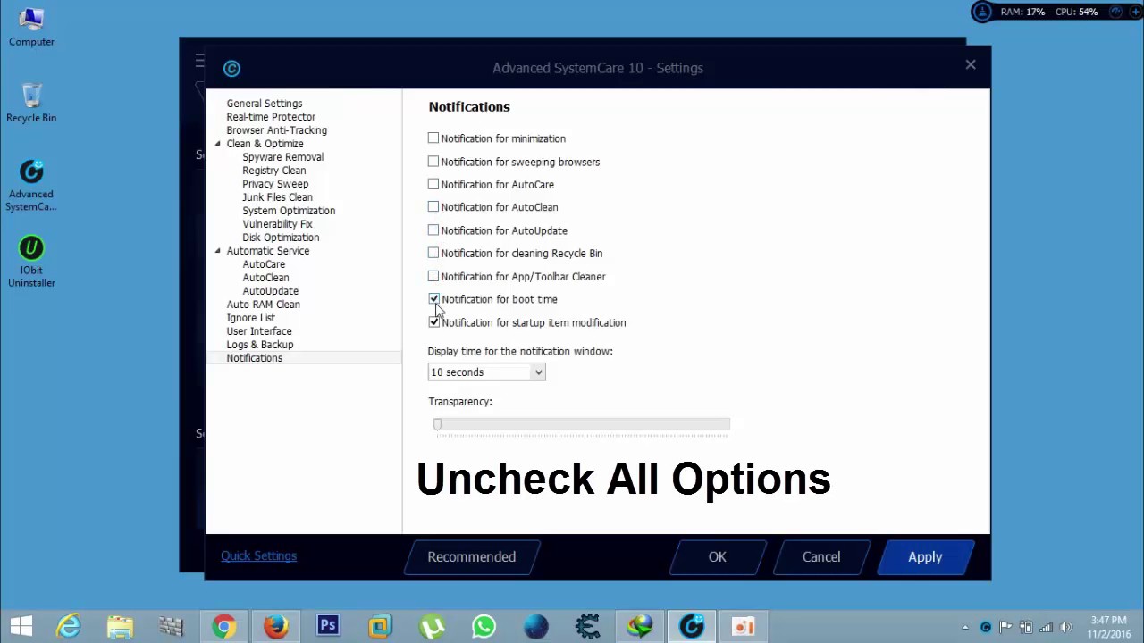 advanced systemcare icon missing advanced systemcare icon missing