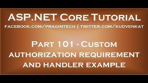 Aangepaste autorisatievereisten en handlervoorbeeld in ASP.NETCORE