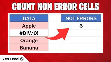 Count Cells that Do Not Contain Errors in Excel