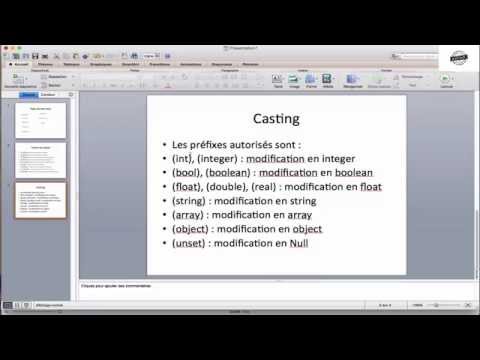 Formation PHP 5 et MySQL Cours 2:  Types de données