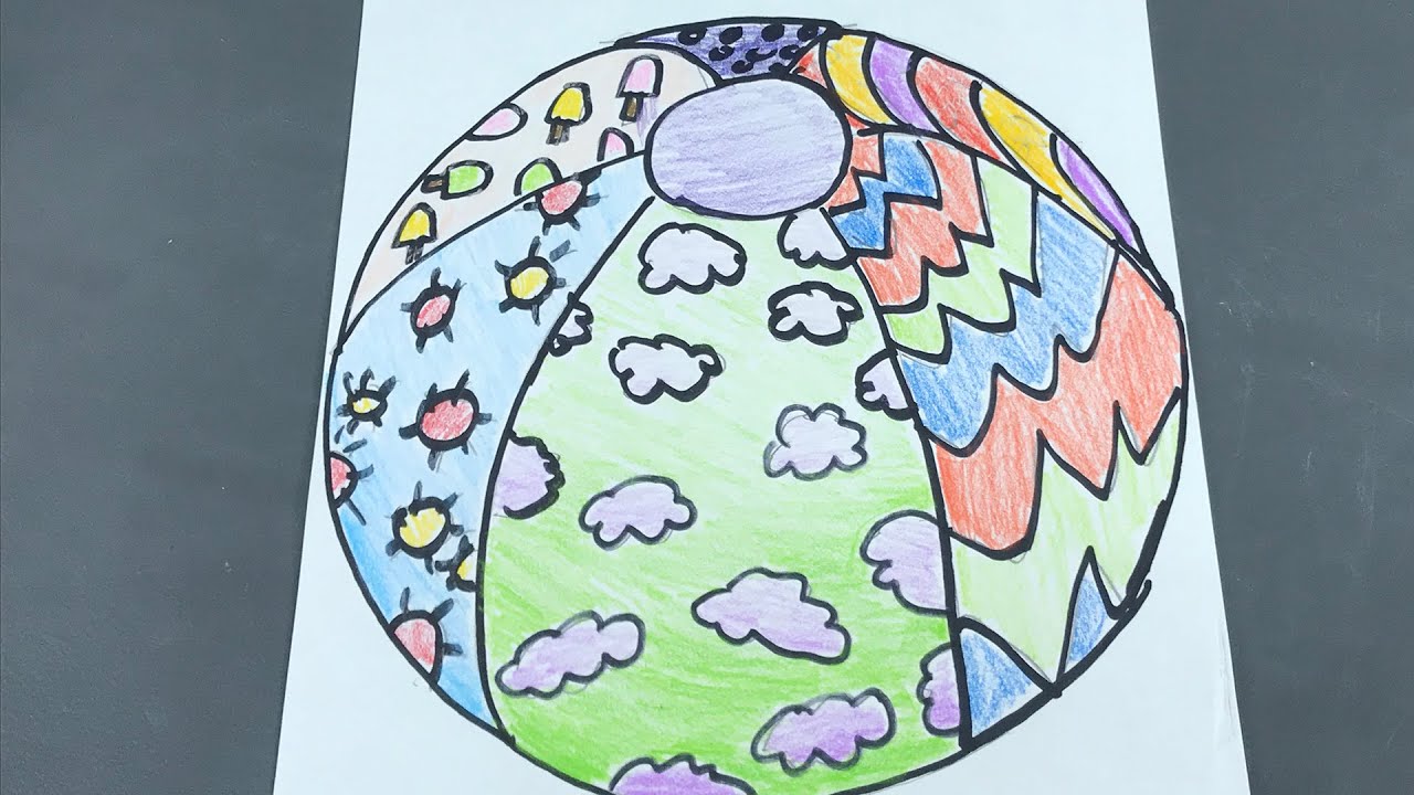 Beach Ball Perspective and Patterns Virtual Art Program YouTube