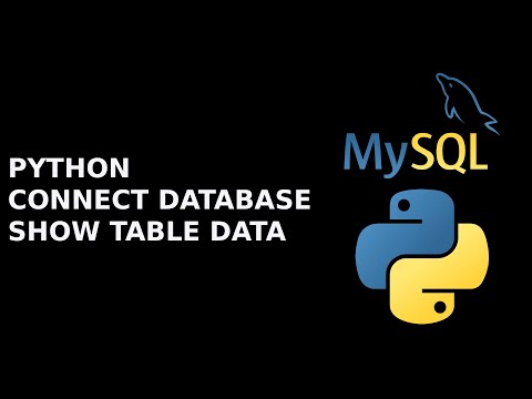 python tutorial mysql database display all data in table
