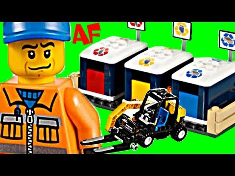 Lego City RECYCLING TRUCK Se 4206 Animated Building Review