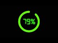 Bright Green Circular Progress Bar at 100 Percent loading circle