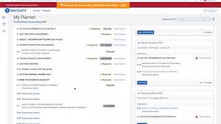 Navigate Student Planner Declared Student