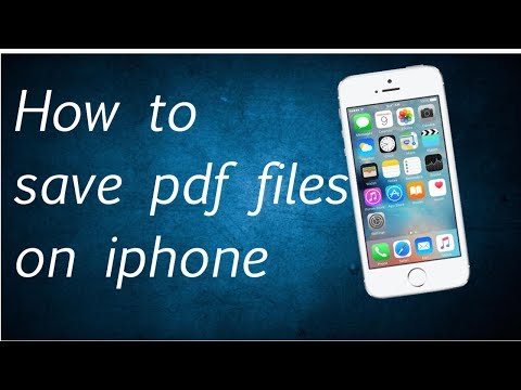 וִידֵאוֹ: איך שומרים קובץ PDF באייפון 7?