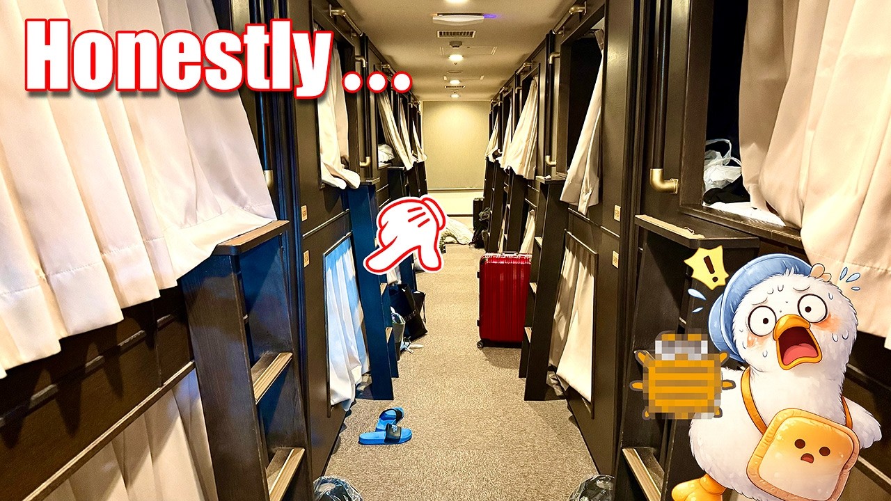 $20! I Tried Way Too Cheap Capsule Hotel in Fukuoka🇯🇵…, But Something Felt Off