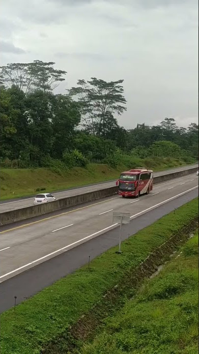 Jalan basah habis hujan, bus agra mas tol km 479 #shorts