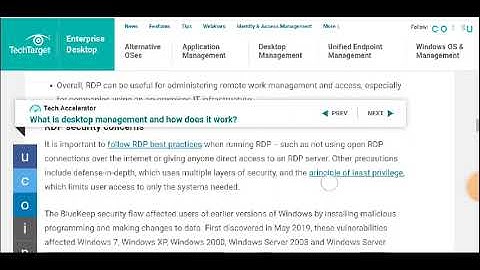 RDP Security Concerns - Remote Desktop Protocol - RDP