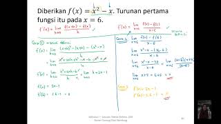 Latihan Soal dan Pembahasan Kalkulus 1 : Turunan