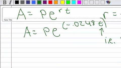 5.5 Calculating half life from continuous decay formula