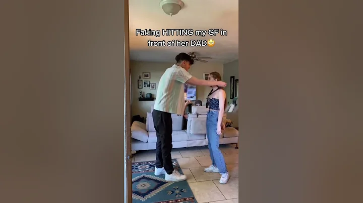 Fake HITTING my GF in front of her DAD 😳 #shorts