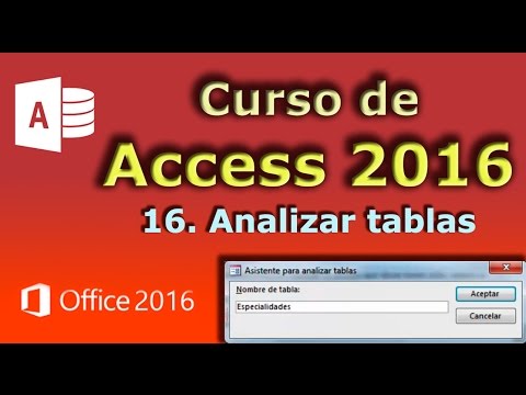 Curso de Access 2016. 16. Analizar tablas.