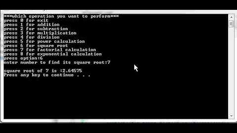simple c++ calculator source code