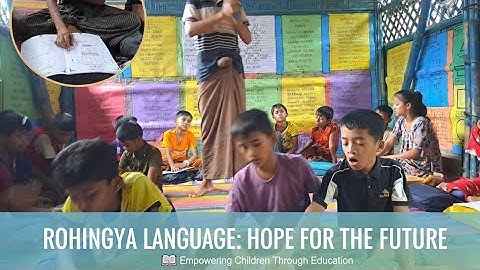 How beautifully the Rohingya children are learning their own language