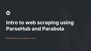 Introduction to web scraping with ParseHub and Parabola
