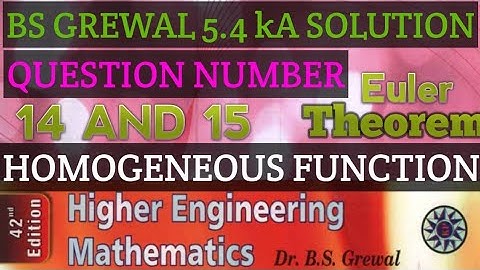 Bs Grewal 5.4 ka questions 14 and 15 ka solution by Rajnish Ranjan