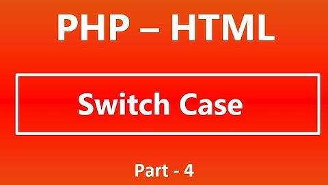 Switch Case in PHP