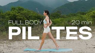 20 Min Full Body Pilates ⛰️ Beginner Workout with Mountain Views | No Equipment