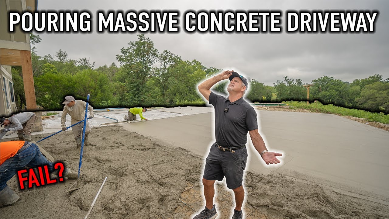 Pouring a MASSIVE Concrete Driveway in My Backyard! (We Messed Up...)