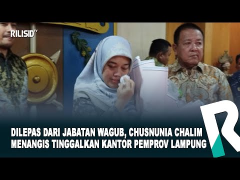 Dilepas Dari Jabatan Wagub, Chusnunia Chalim Menangis Tinggalkan Kantor Pemprov Lampung
