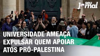 Universidade ameaça expulsar quem apoiar atos pró-Palestina