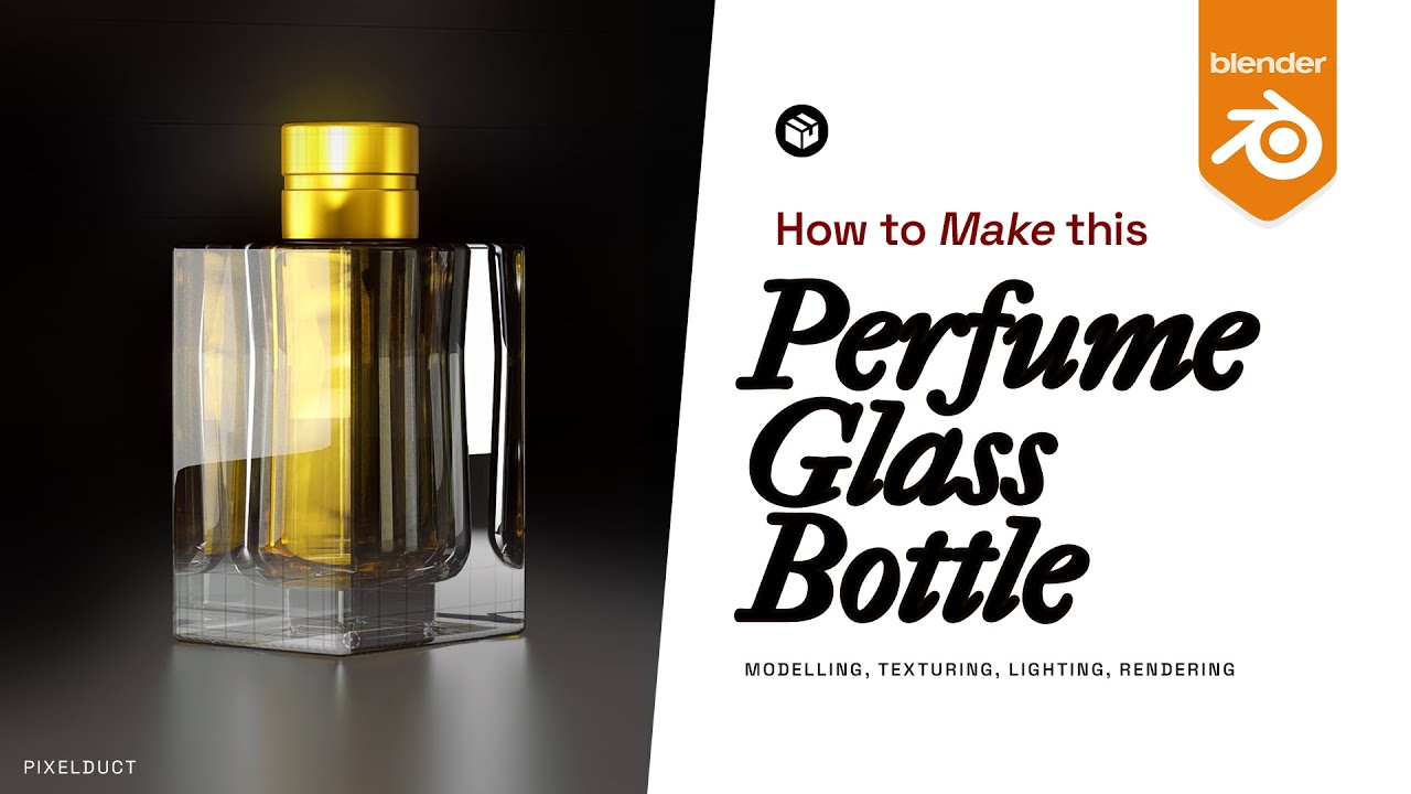 How to make a photorealistic perfume glass bottle in blender YouTube