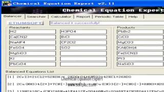 Chemical Equation Expert For Windows screenshot 2