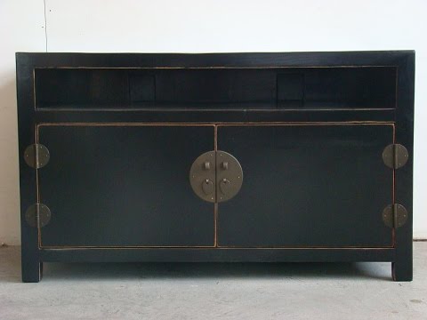 high gloss black lacquer dresser