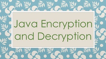 Java Encryption and Decryption